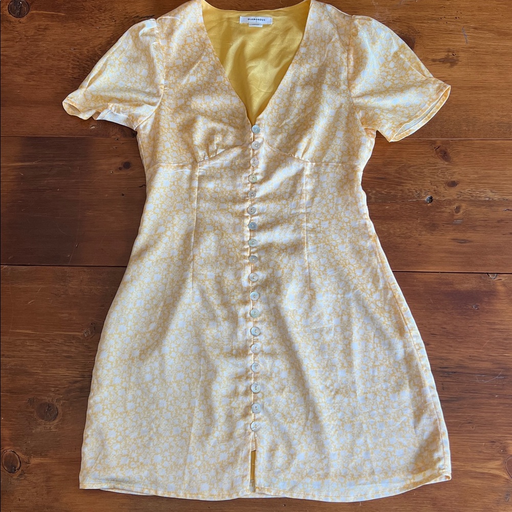 Glamorous Yellow Mini Dress